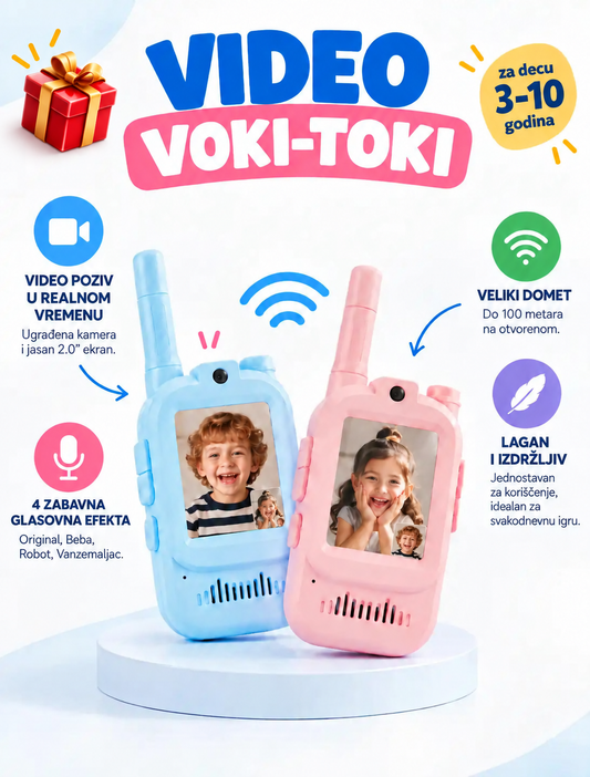 Video voki-toki za decu – 2 uređaja u paketu + poklon
