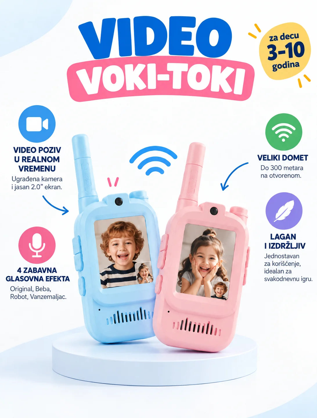 Video voki-toki za decu, set 2 komada